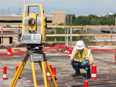 Total Station in use on job site Total Station in use on job site